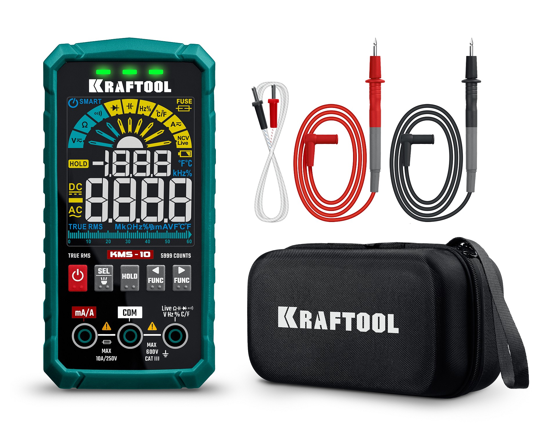 Мультиметр смарт KRAFTOOL KMS-10 цифровой арт.59872 (НФ-564)